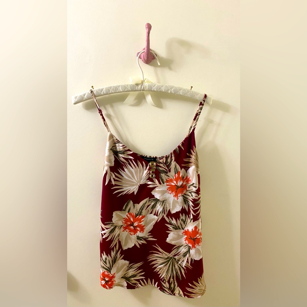 Dynamite Burgundy Floral Camisole